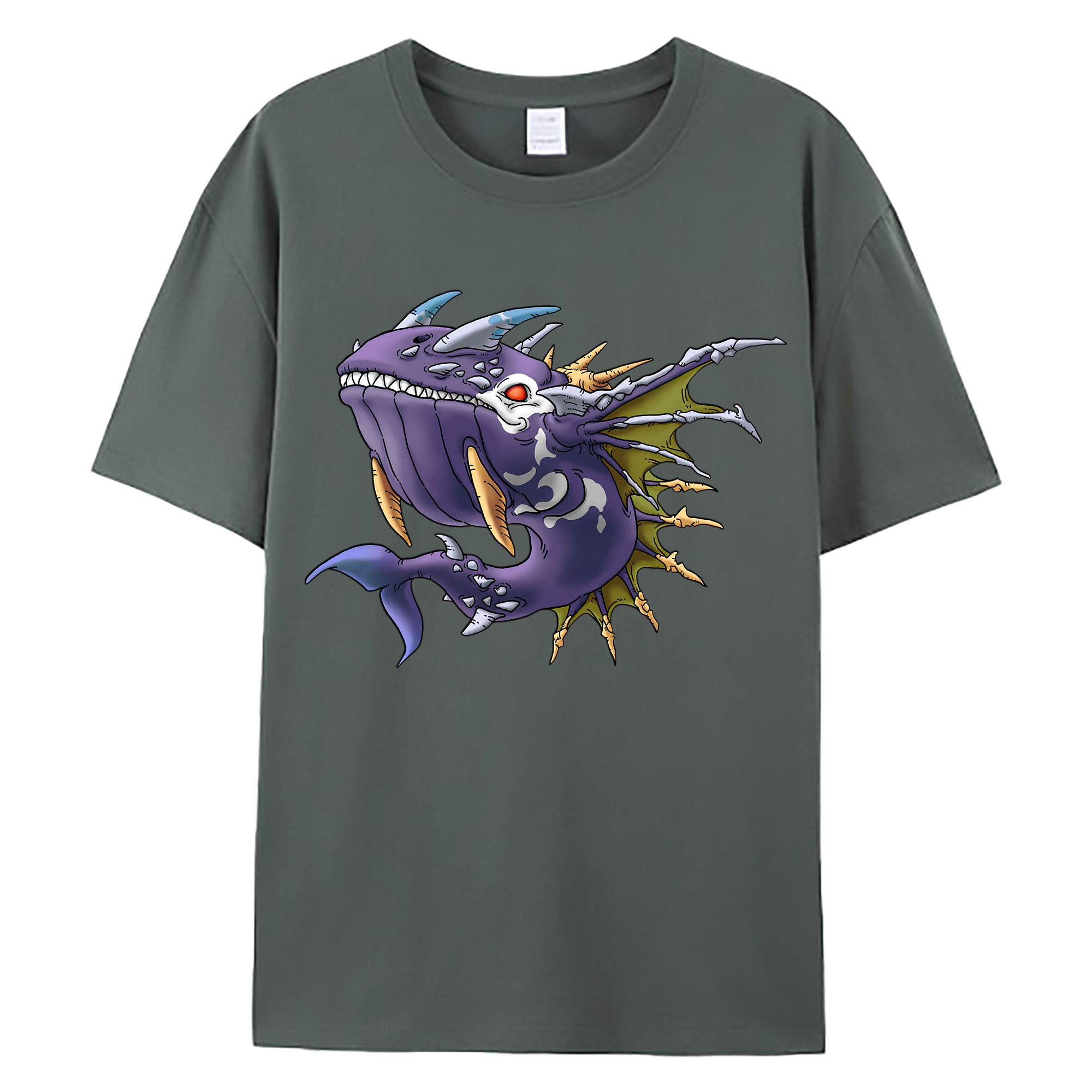 （画像用） ドラゴンクエスト Doragon Kuesuto Dragon Quest 綿100％ メンズ半袖Tシャツ｜肌触りやわらか＆通気性